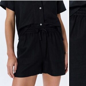 Quince Black Linen Shorts